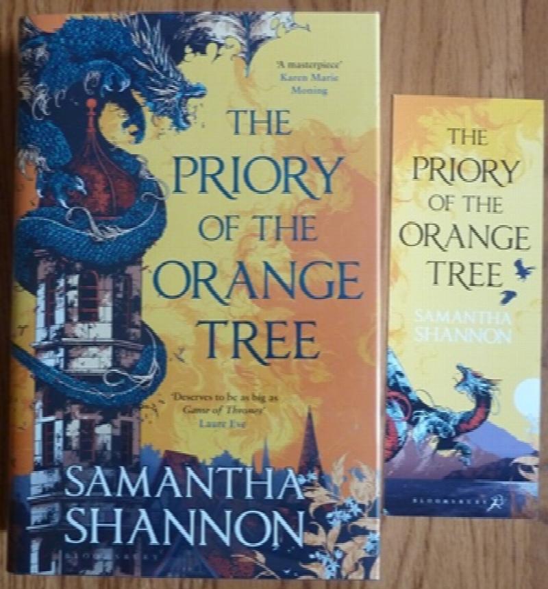 Samantha Shannon - The Priory of the Orange Tree (Signed & Dated First UK edition-first printing) & A Day of Fallen Night (Signed First UK edition-first printing) plus matching Bookmark