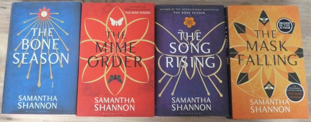 Shannon, Samantha - The Bone Season-Mime Order-The Song Rising-The Mask Falling (Signed First UK edition-first printing)