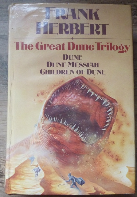 Herbert, Frank - The Great Dune Trilogy : Dune, Dune Messiah, Children of Dune (First UK edition-first impression of this Trilogy)