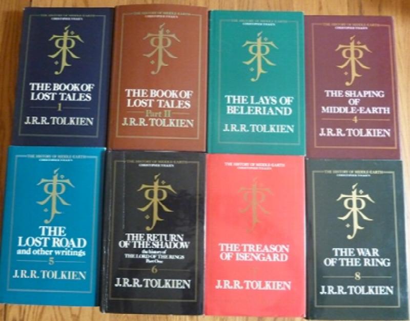 Tolkien, J. R. R. - The History of Middle-Earth (Eight vol. set 1-8): The Book Of Lost Tales Part 1 & Part II-The Lays of Beleriand-The Shaping of Middle-earth-The Lost Road and Other Writings-The Return of the Shadow - The Treason of Isengard - The War of the Ring plus (The Silmarillion & Unfinished Tales)