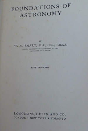 Smart, W M - Foundations of Astronomy
