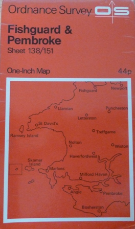 Ordnance - Ordnance Survey One-Inch Map of Fishguard And Pembroke, sheet-138/151
