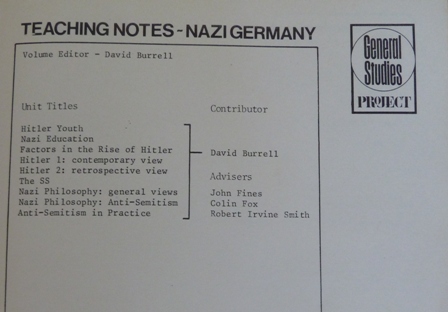 Burrell, David B - Nazi Germany (General studies project)