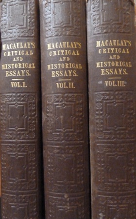 Macaulay, Thomas Babington - Critical and Historical Essays: Volumes I, II, III