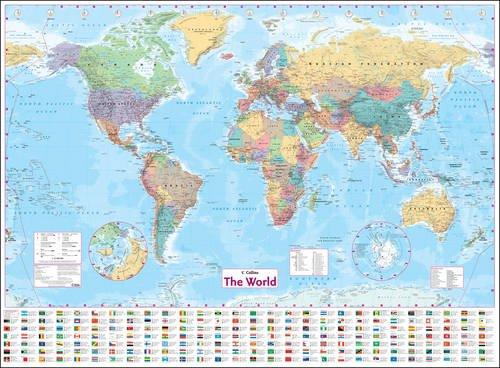 Various - Collins World Wall Laminated Map (Wall Map)