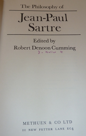 Cummings, Robert Denoon - The Philosophy of Jean-Paul Sartre